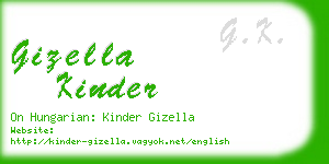 gizella kinder business card